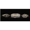 Image 1 : Lot of 3 German WWII Sterling Rings.