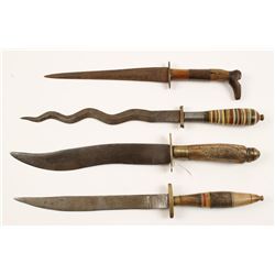 Collection of 4 Mexican Knives.