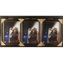 Lot of 6 prints of Soldier Kneeling on Flag.