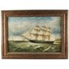 Image 1 : Original Oil on Canvas of Sailing Fleet.