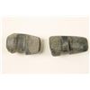 Image 1 : Lot of 2 Green Stone Axe Heads.