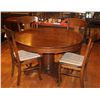 Image 1 : Round Wood Table with 4 Chairs