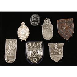 Repro Nazi Shield Pins & Wound Badge