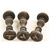 Image 1 : Lot of 3 German WWII Wax Seal Rubber Stamps.