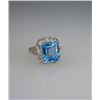 Image 1 : Alluring Victorian Style Swiss Blue Topaz Ring.