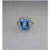 Image 2 : Alluring Victorian Style Swiss Blue Topaz Ring.
