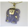 Image 1 : Wonderful Lavender Jade Elephant Pendant.
