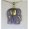 Image 2 : Wonderful Lavender Jade Elephant Pendant.