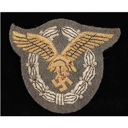 German WWII Luftwaffe Bullion Pilot Observer Badge