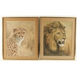 Lot of 4 African Wildlife Prints