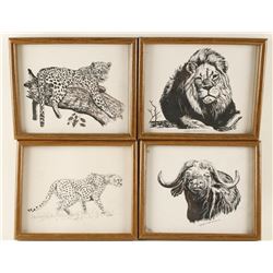 Lot of 15 Fine Art African Animal Prints