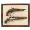 Image 1 : Framed Set of Wall Hanging Pistols