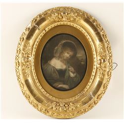 Oval Portrait of a Little Girl