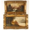 Image 1 : Lot of 2 Original Oils on Canvas