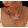 Image 1 : 14KT White Gold 31.96ctw Tanzanite and Diamond Necklace