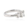 Image 2 : 14KT White Gold 0.98ctw Diamond Ring