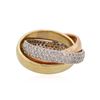 Image 1 : 14KT Tri-Tone Gold 0.89ctw Diamond Ring