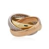 Image 2 : 14KT Tri-Tone Gold 0.89ctw Diamond Ring