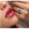 Image 1 : 14KT White Gold 3.04ct Tanzanite and Diamond Wedding Ring Set