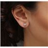 Image 1 : 14KT White Gold 0.97ctw Diamond Stud Earrings