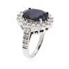 Image 6 : 14KT White Gold 6.07ct Sapphire and Diamond Ring