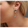 Image 2 : 14KT Yellow Gold 3.00ctw Topaz and Diamond Earrings