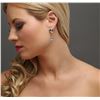 Image 6 : 14KT Yellow Gold 3.00ctw Topaz and Diamond Earrings