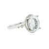 Image 2 : 14KT White Gold 2.55ct Aquamarine and Diamond Ring