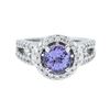 Image 1 : 14KT White Gold 1.49ct Tanzanite and Diamond Ring