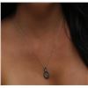 Image 5 : 14KT White Gold 0.16ctw Diamond Pendant With Chain