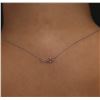 Image 6 : 14KT White Gold 0.16ctw Diamond Pendant With Chain