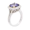 Image 7 : 14KT Two-Tone Gold 4.29ct Tanzanite and Diamond Ring