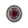 Image 3 : 14KT White Gold 5.55ct Ruby and Diamond Ring