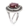 Image 6 : 14KT White Gold 5.55ct Ruby and Diamond Ring