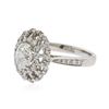 Image 2 : 14KT White Gold 1.66ctw Diamond Ring