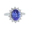 Image 1 : 14KT White Gold 2.56ct Tanzanite and Diamond Ring