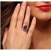 Image 1 : 14KT White Gold 4.86ct Ruby and Diamond Ring