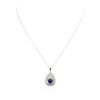 Image 1 : 14KT White Gold 1.88ct Tanzanite and Diamond Pendant With Chain