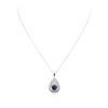 Image 1 : 14KT White Gold 1.88ct Tanzanite and Diamond Pendant With Chain