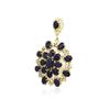 Image 2 : 14KT Yellow Gold 28.47ctw Sapphire and Diamond Pendant