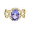 Image 1 : 14KT Yellow Gold 3.51ct Tanzanite and Diamond Ring