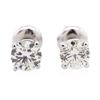 Image 1 : 14KT White Gold 1.24ctw Diamond Solitaire Earrings