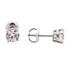 Image 2 : 14KT White Gold 1.24ctw Diamond Solitaire Earrings