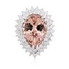 Image 3 : 14KT White Gold 11.47ct Morganite and Diamond Ring