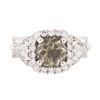 Image 3 : 14KT White Gold 3.12ctw Brown Diamond Ring