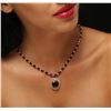 Image 2 : 14KT Yellow Gold 40.78ctw Ruby and Diamond Necklace