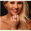 Image 1 : 14KT White Gold 4.67ct Tanzanite and Diamond Ring