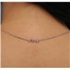 Image 6 : 14KT White Gold 0.55ctw Diamond Pendant With Chain