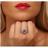 Image 5 : 14KT White Gold 3.86ct Tanzanite and Diamond Ring