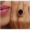 Image 5 : 14KT Yellow Gold 12.25ct Ruby and Diamond Ring